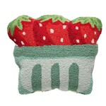m. lynne designs shaped strawberry pint hook pillow