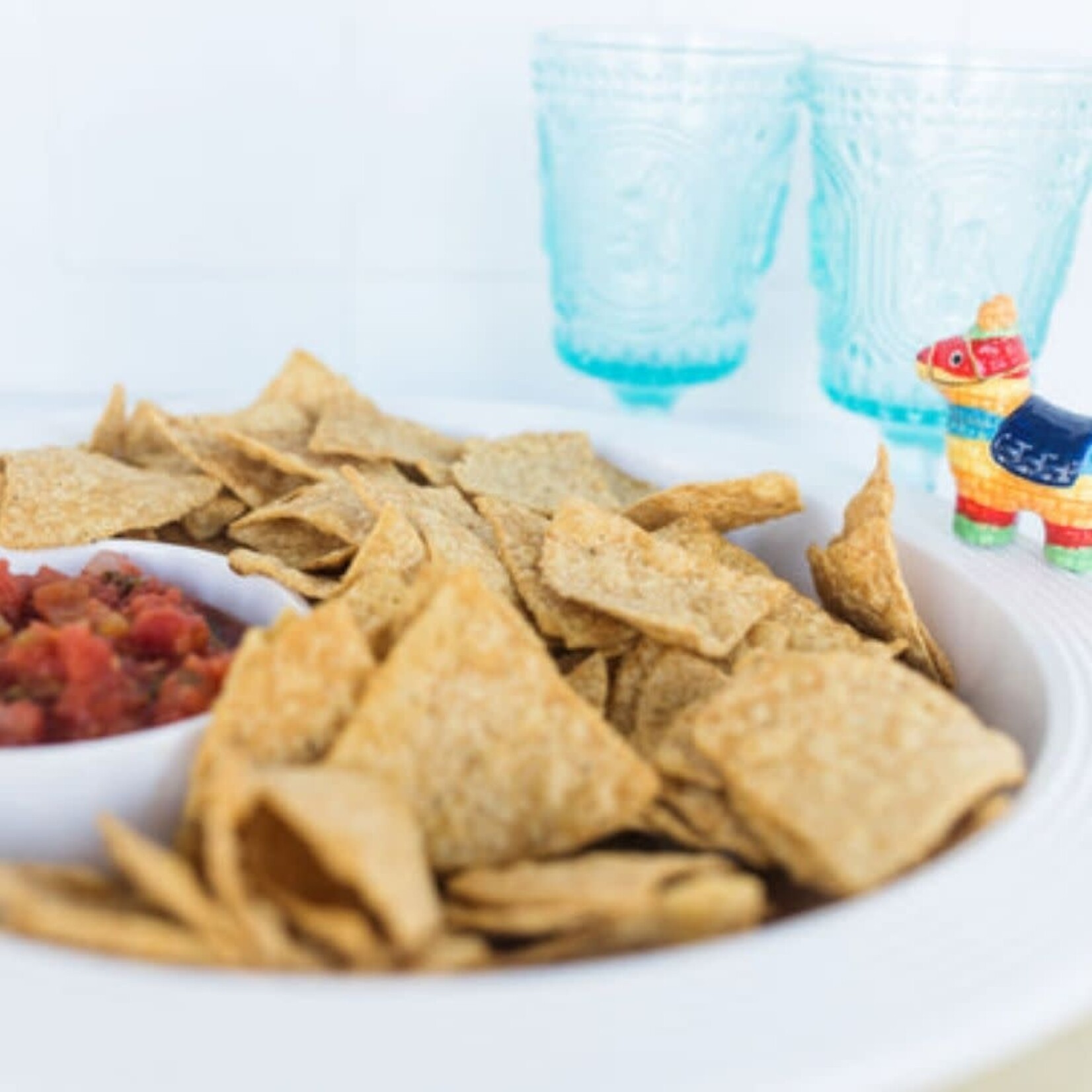 nora fleming pinstripes melamine chip and dip platter