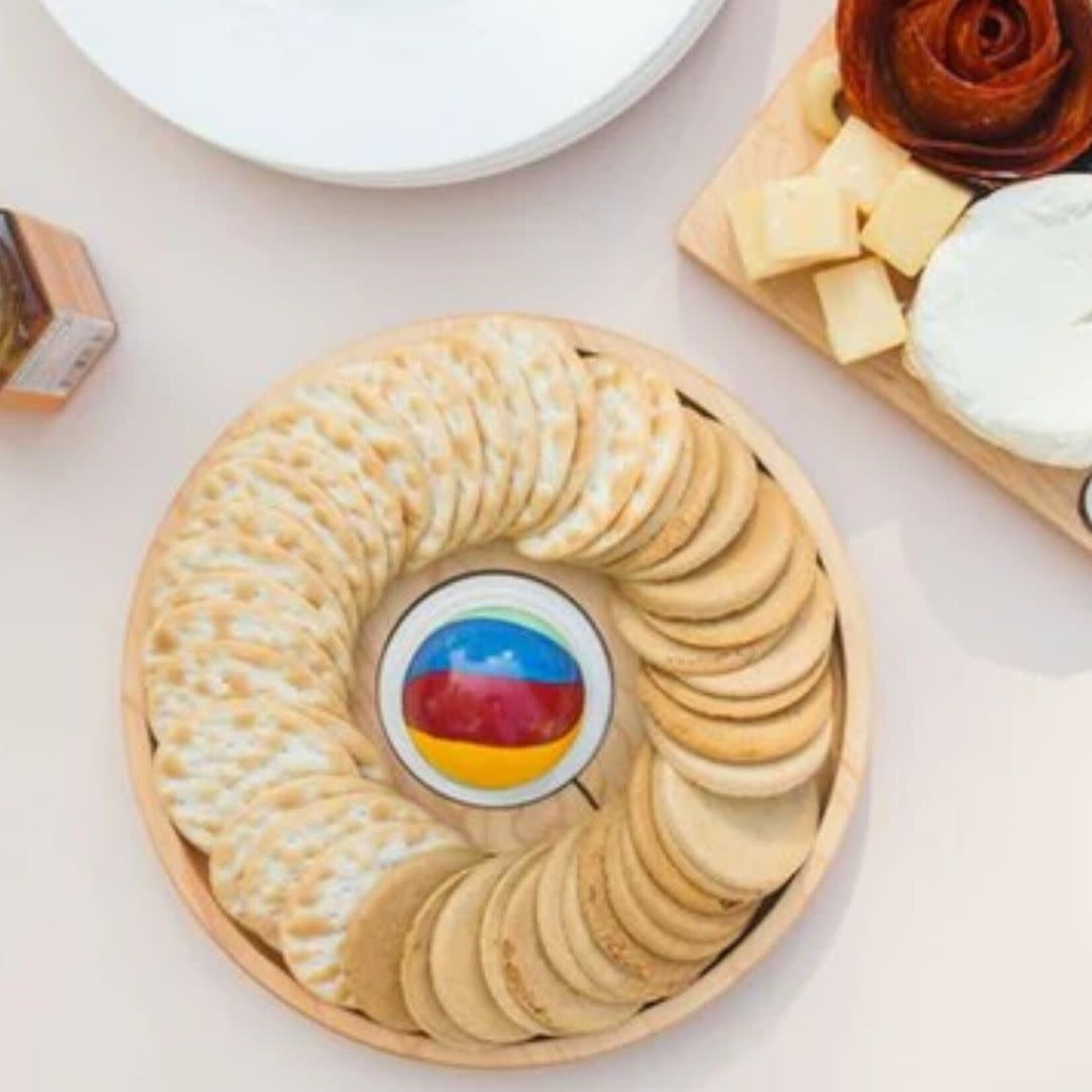 nora fleming cracker round platter