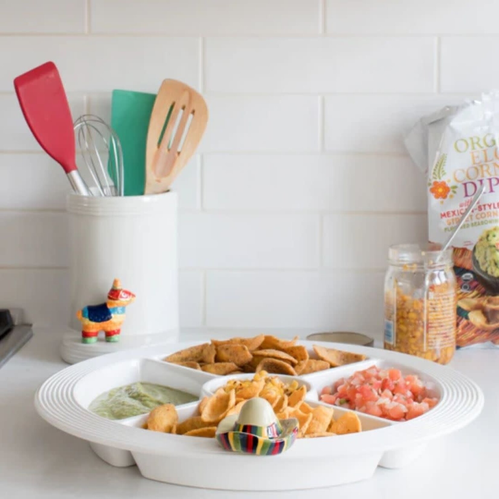 nora fleming melamine divided dish platter