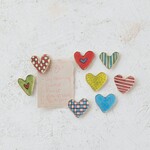 m. lynne designs hand-painted electroplated heart magnet