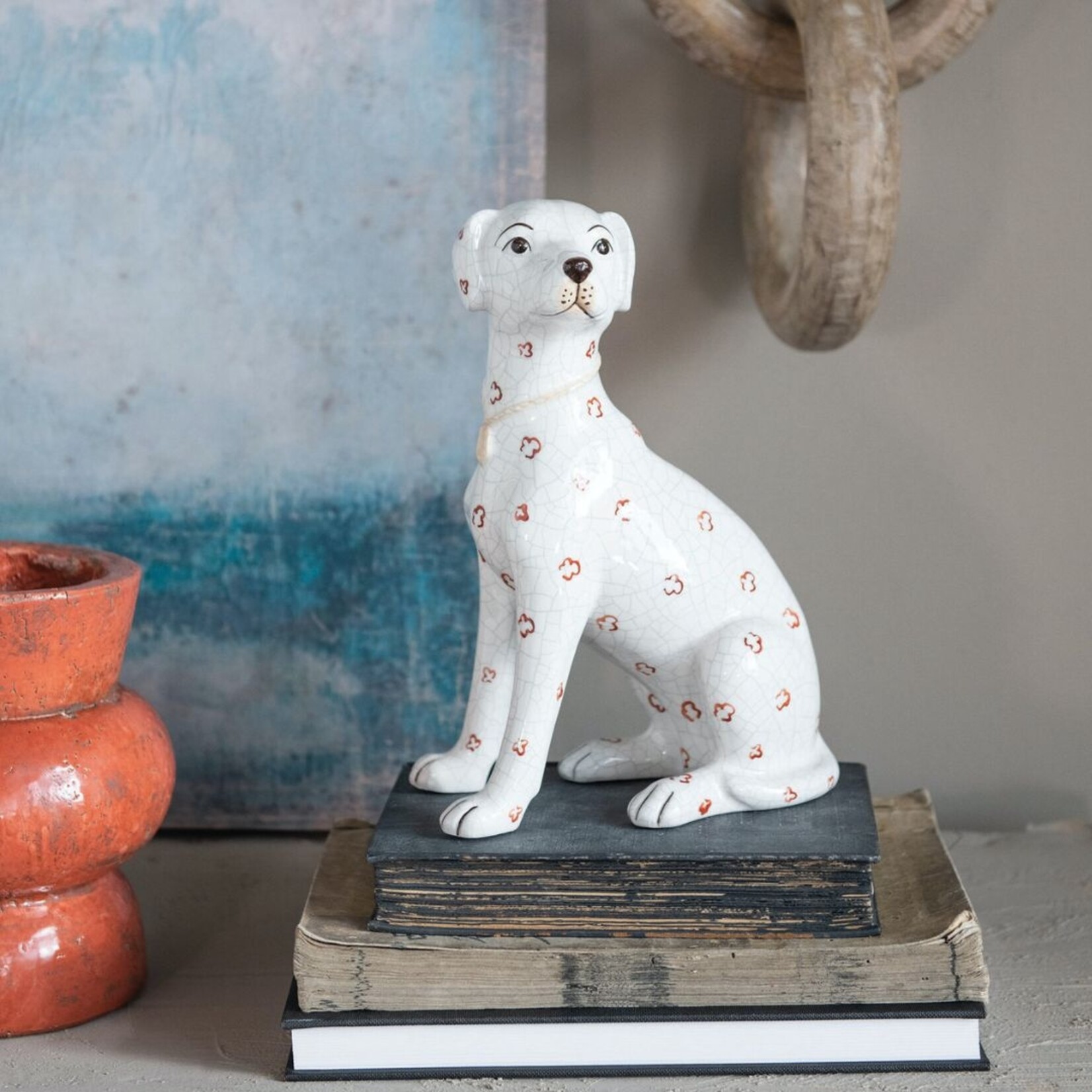 m. lynne designs Ceramic Replica Staffordshire Dog with Crackle