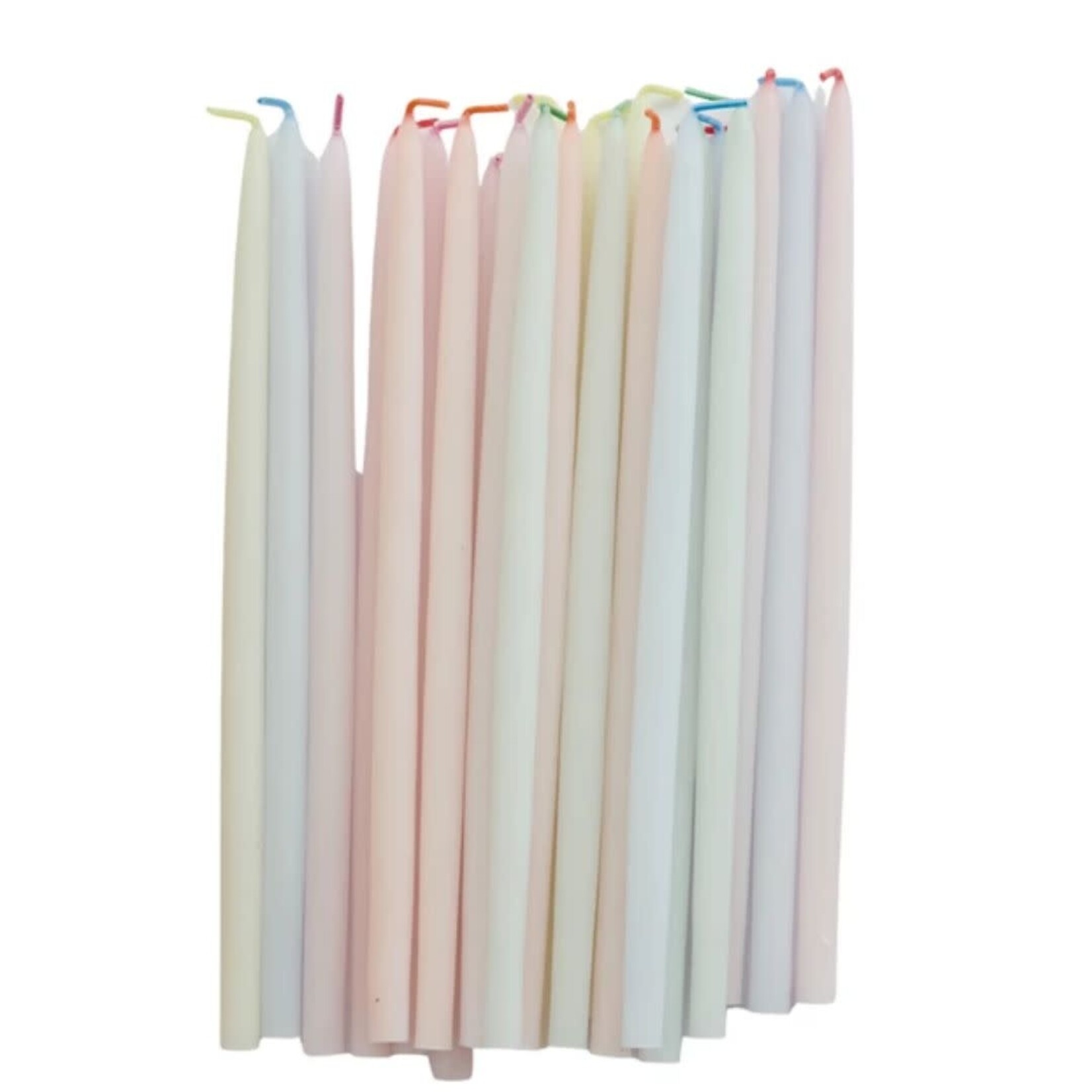 m. lynne designs thin pastel taper with colored wick