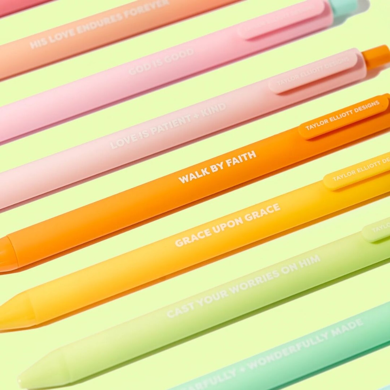 taylor elliott designs faith colored gel pen with saying