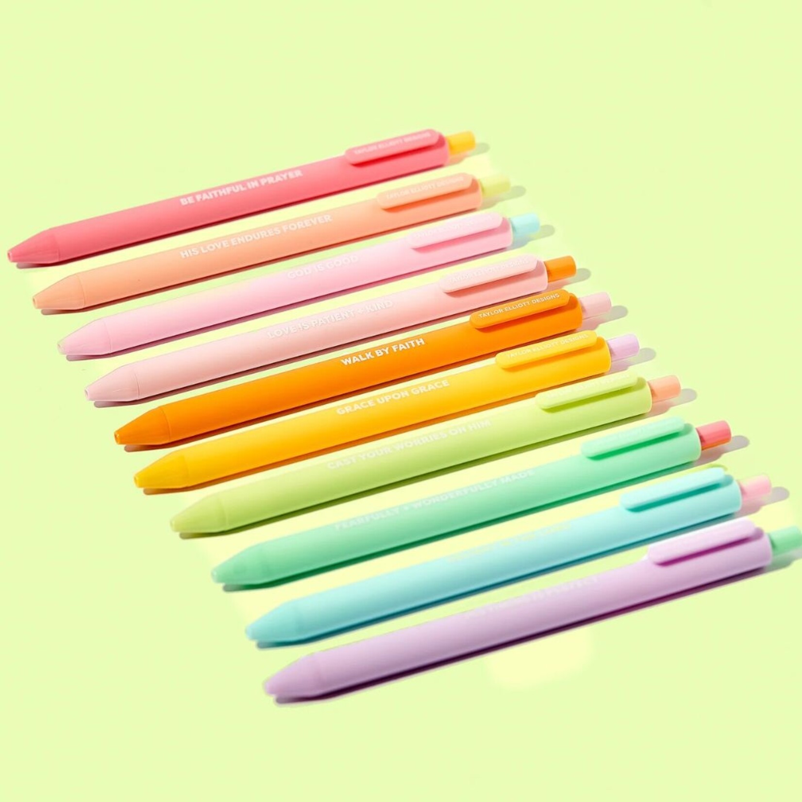 taylor elliott designs faith colored gel pen with saying