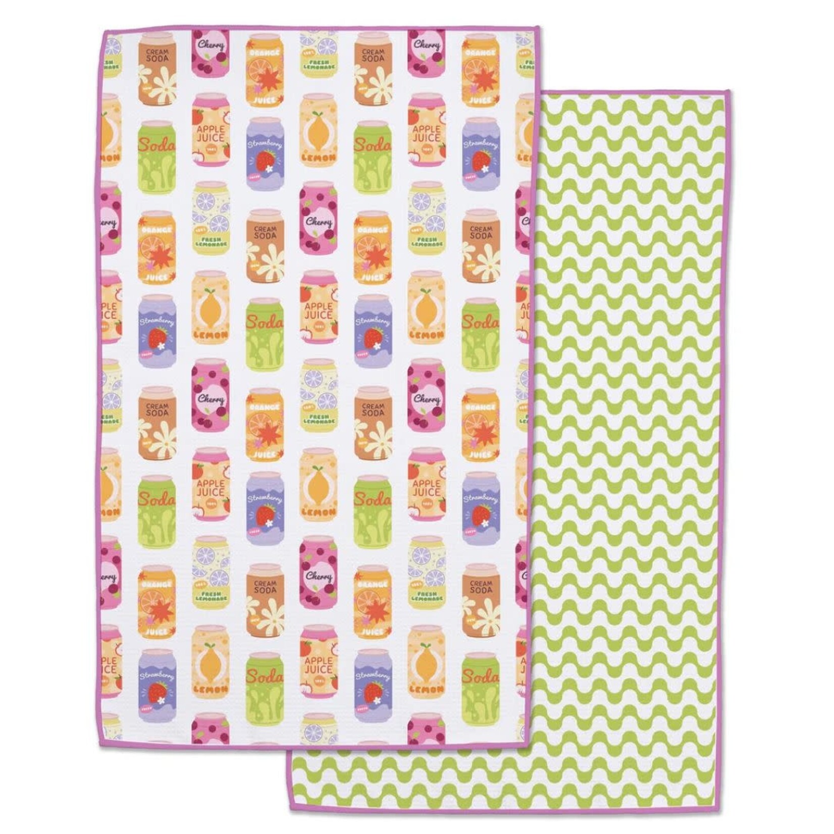 m. lynne designs soda pop microfiber dishtowel