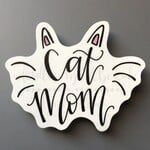 m. lynne designs cat mom sticker