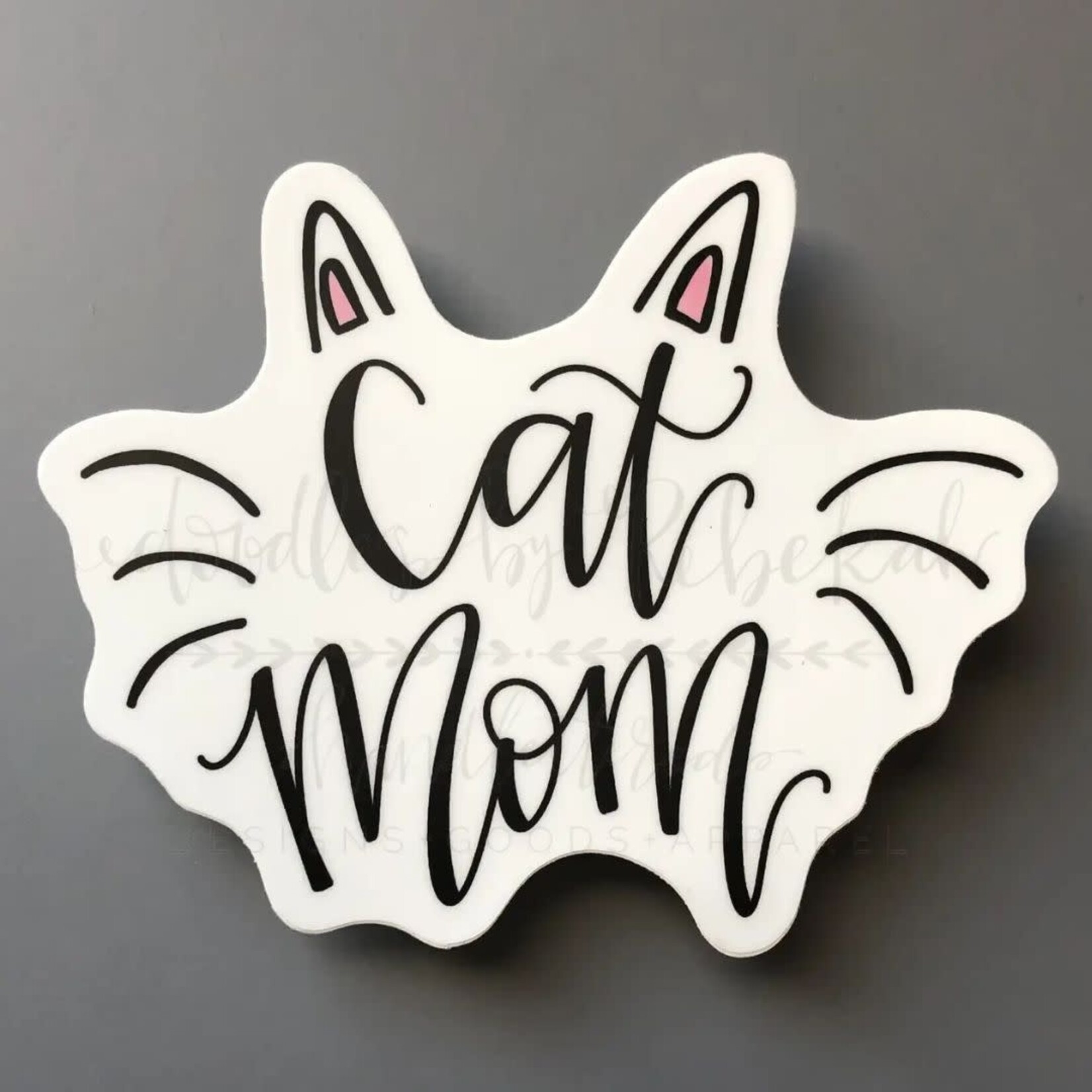 m. lynne designs cat mom sticker