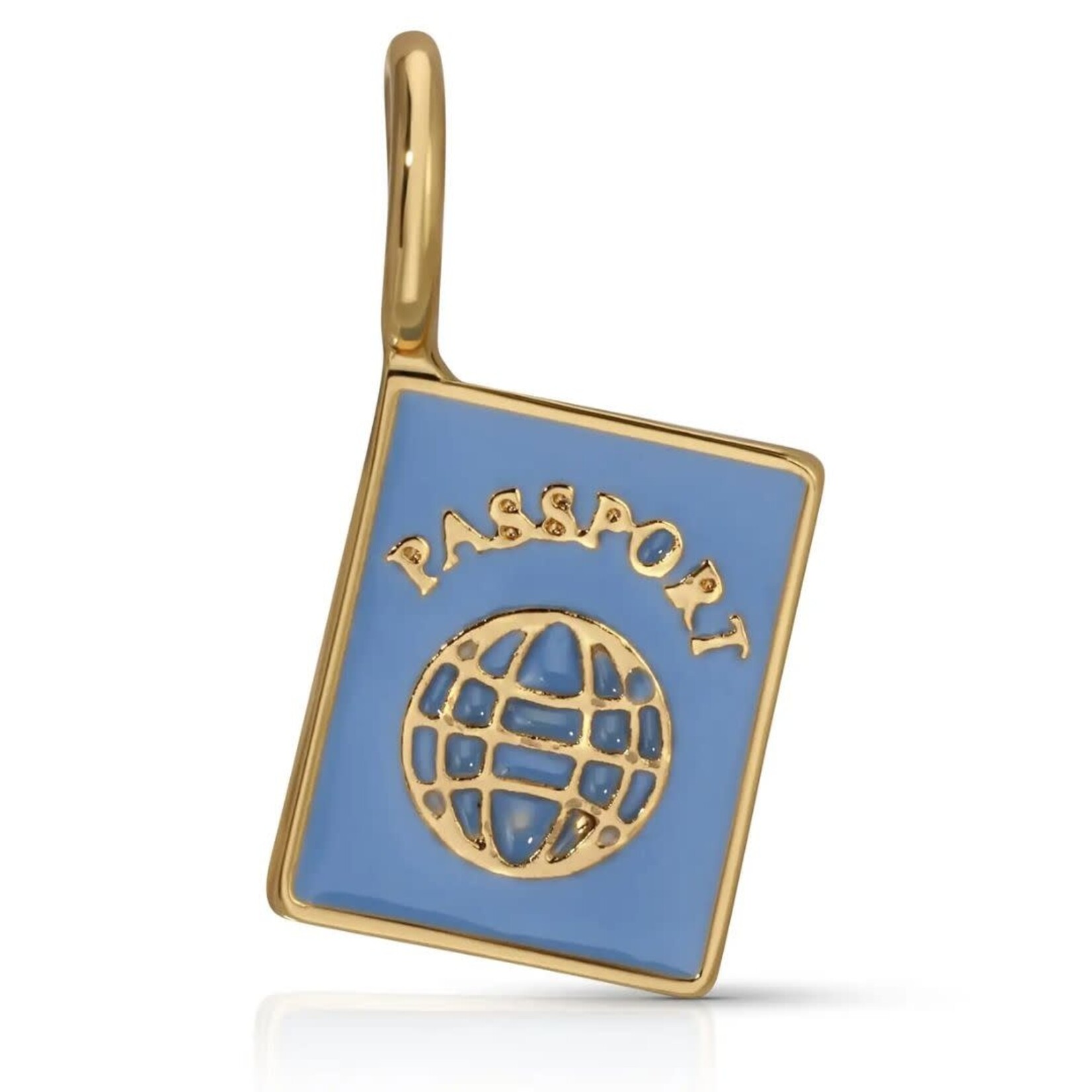 lucky feather gold passport charm