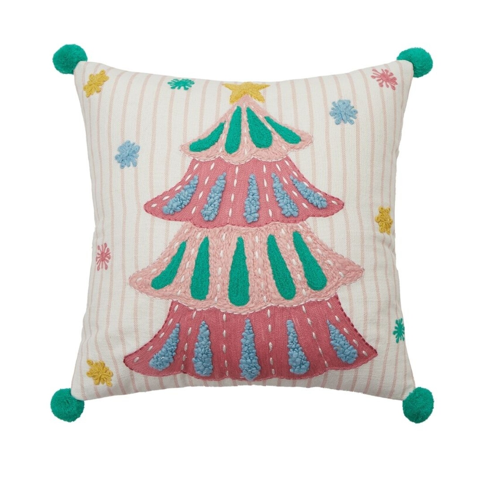 m. lynne designs holiday brights tree pillow