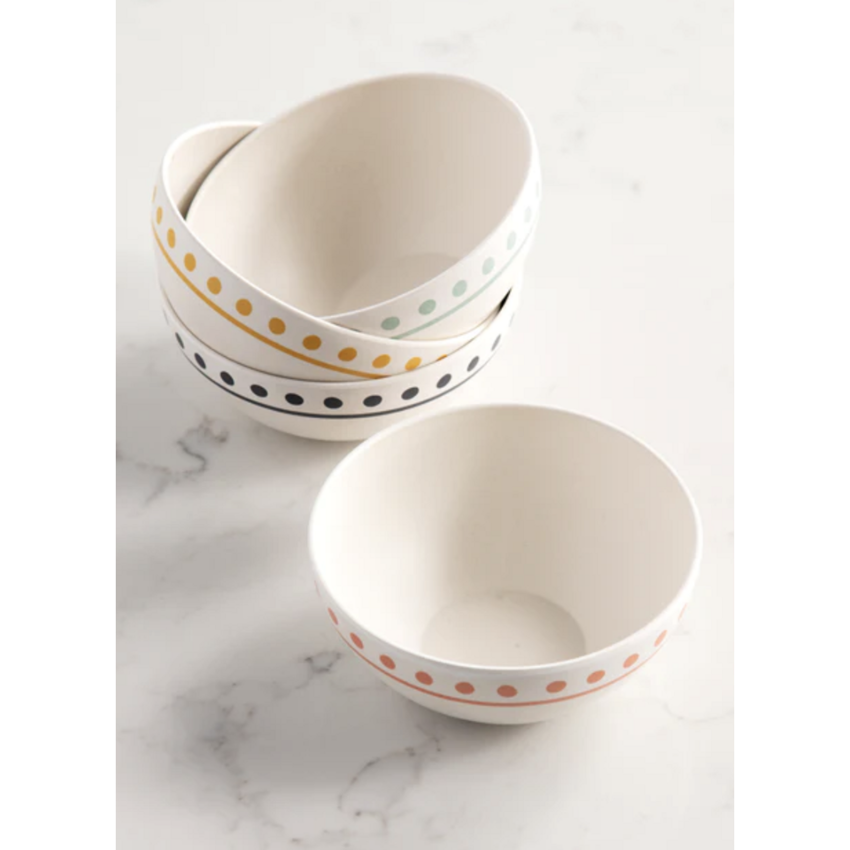 m. lynne designs marigold dots bamboo bowl