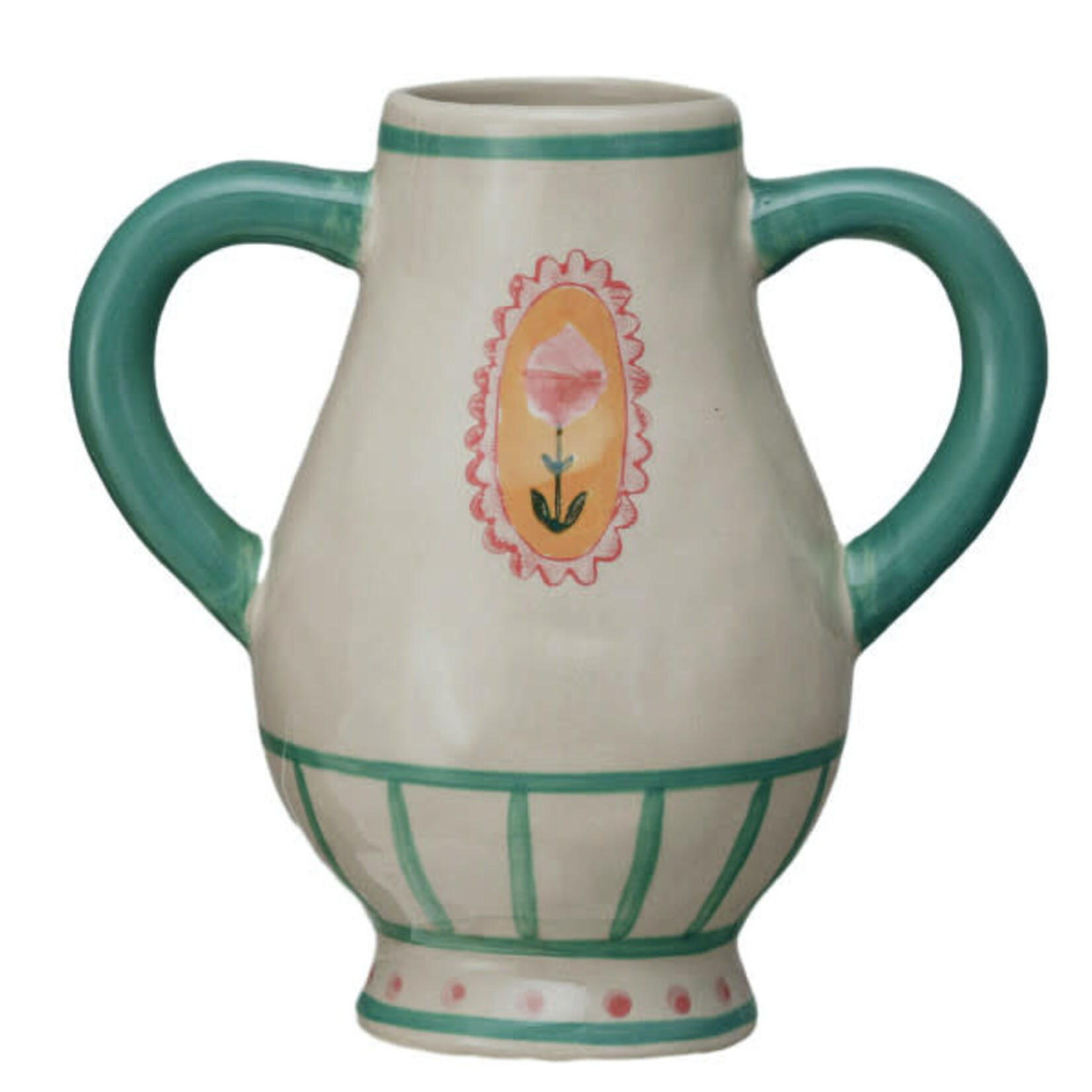 m. lynne designs colorful urn with handles