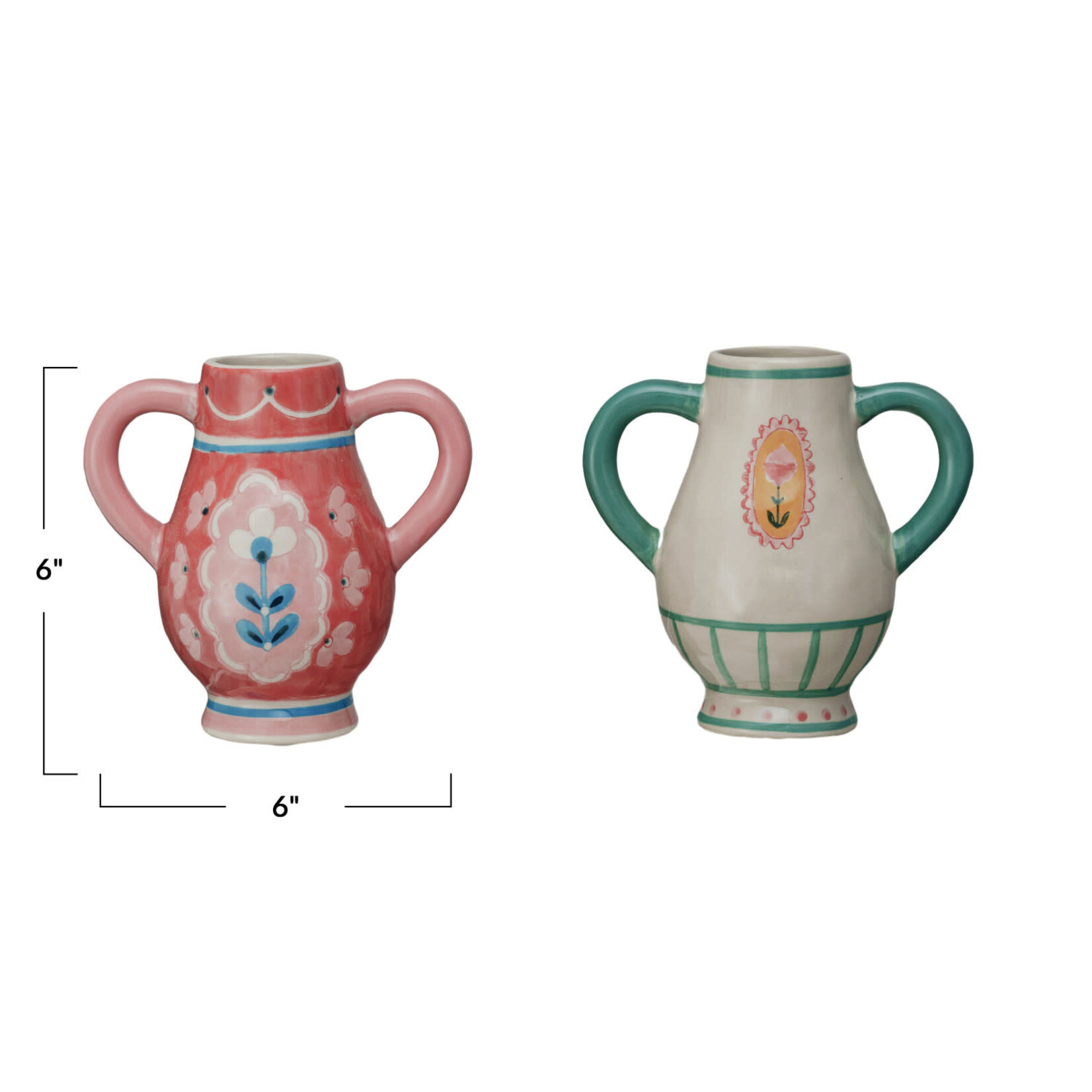 m. lynne designs colorful urn with handles