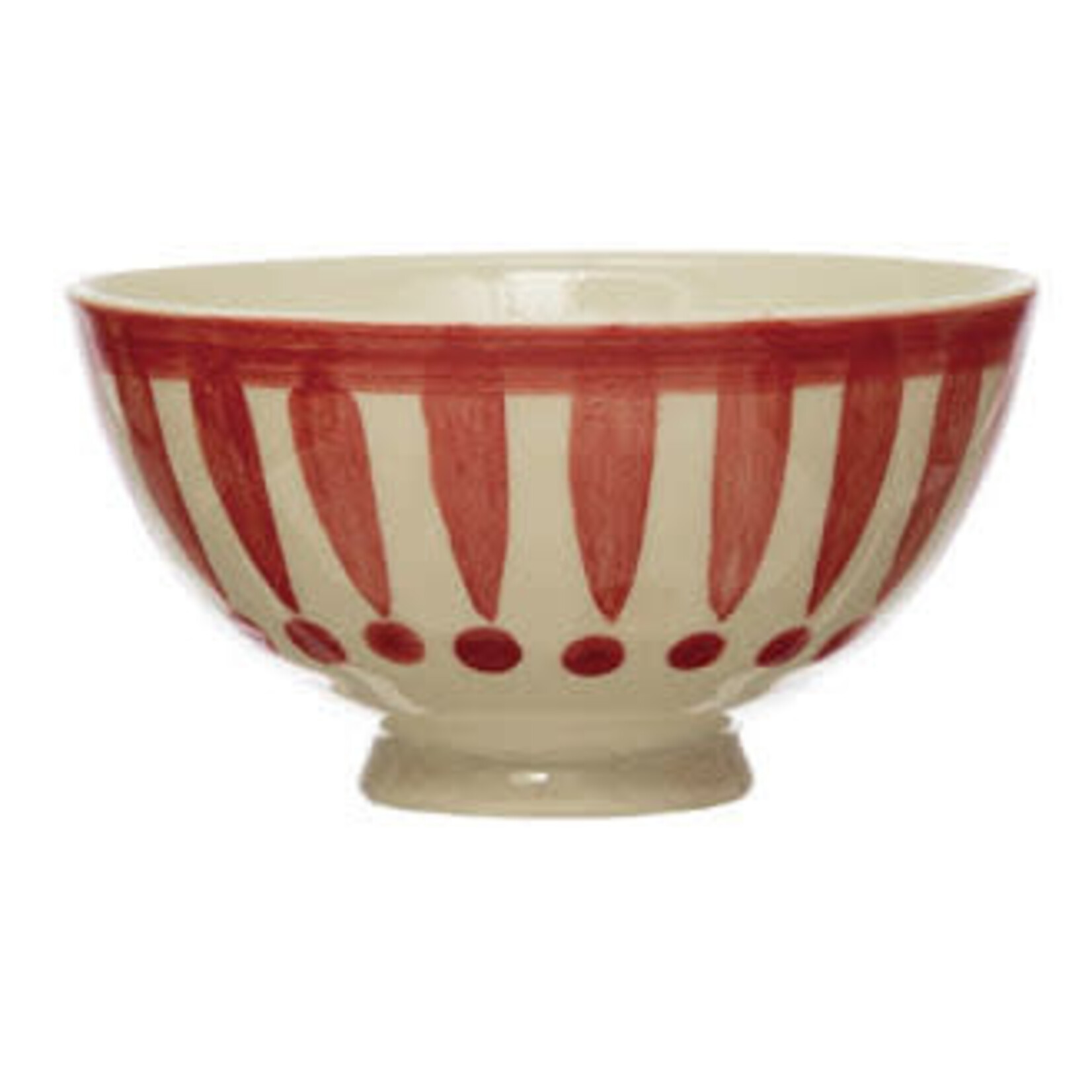 m. lynne designs red latte bowl
