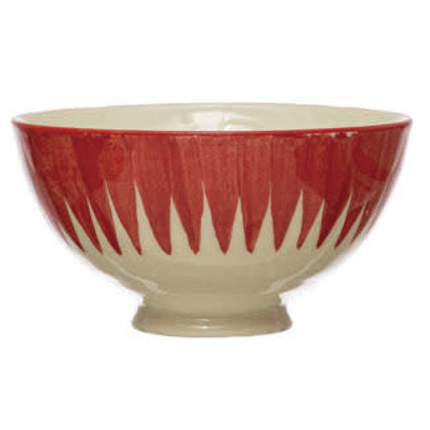 m. lynne designs red latte bowl