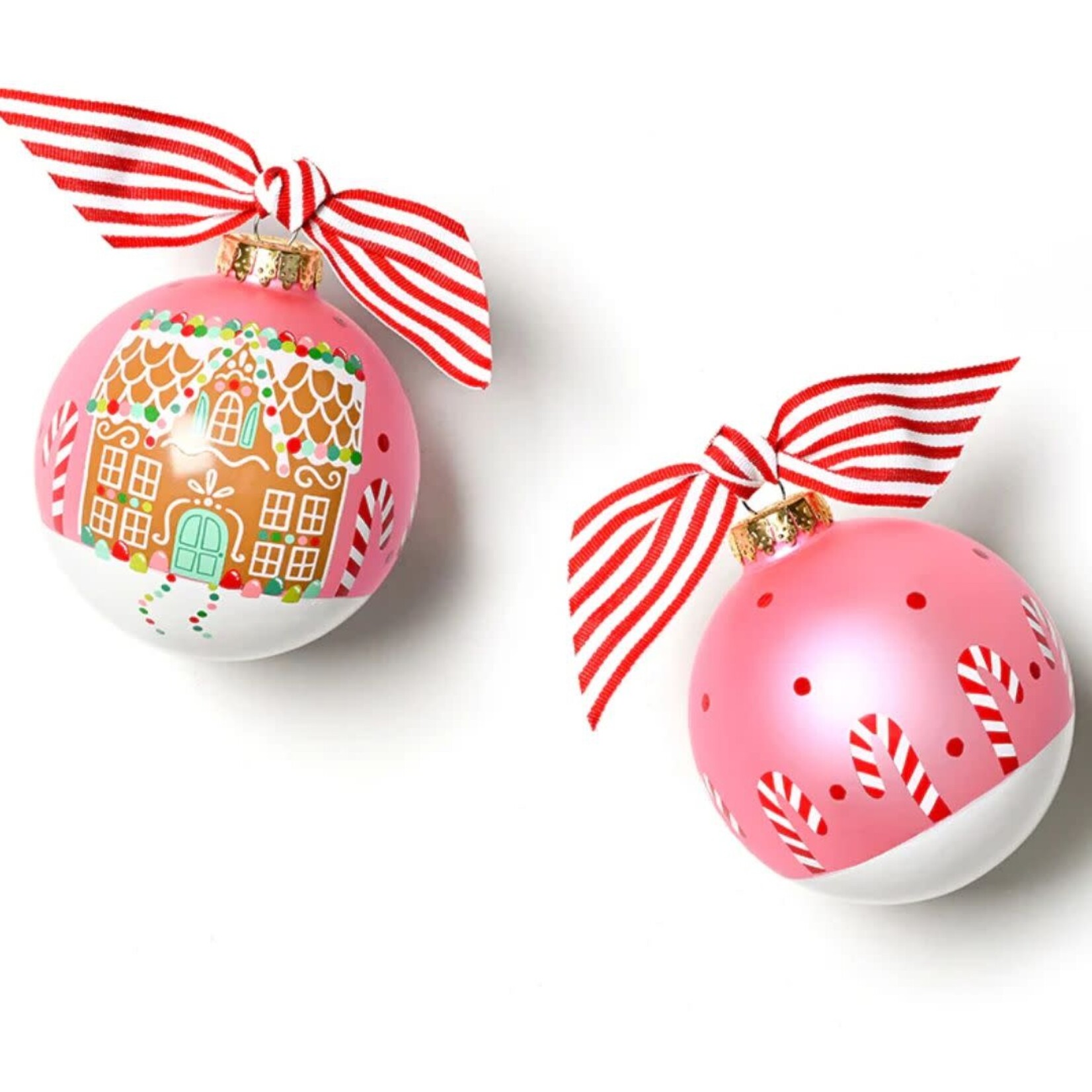 coton colors gumdrop gingerbread house glass ornament
