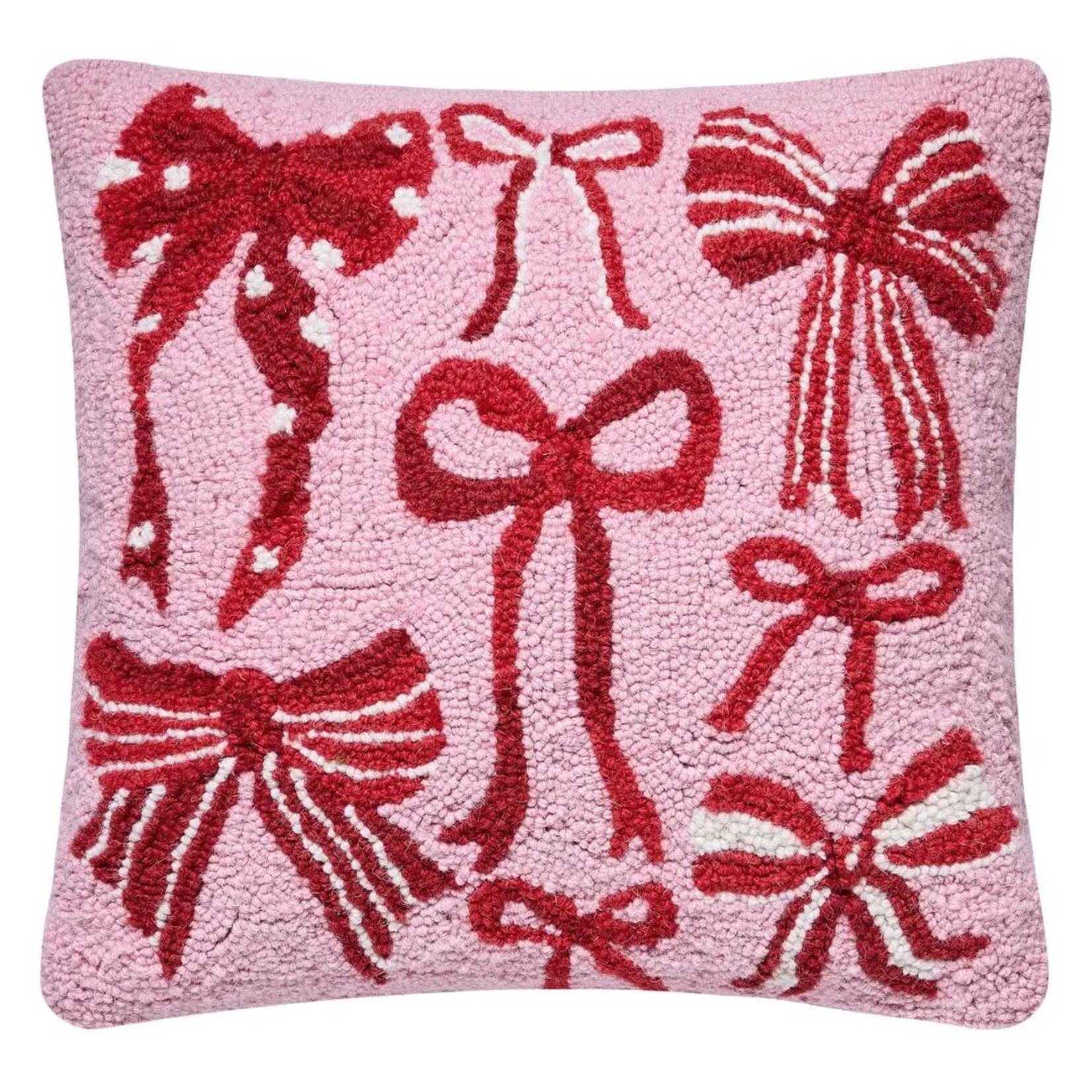 m. lynne designs holiday bows hook pillow