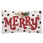 m. lynne designs polka dot merry hook pillow