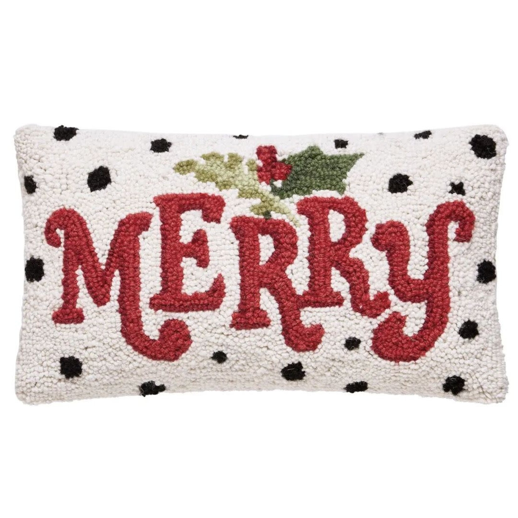 m. lynne designs polka dot merry hook pillow