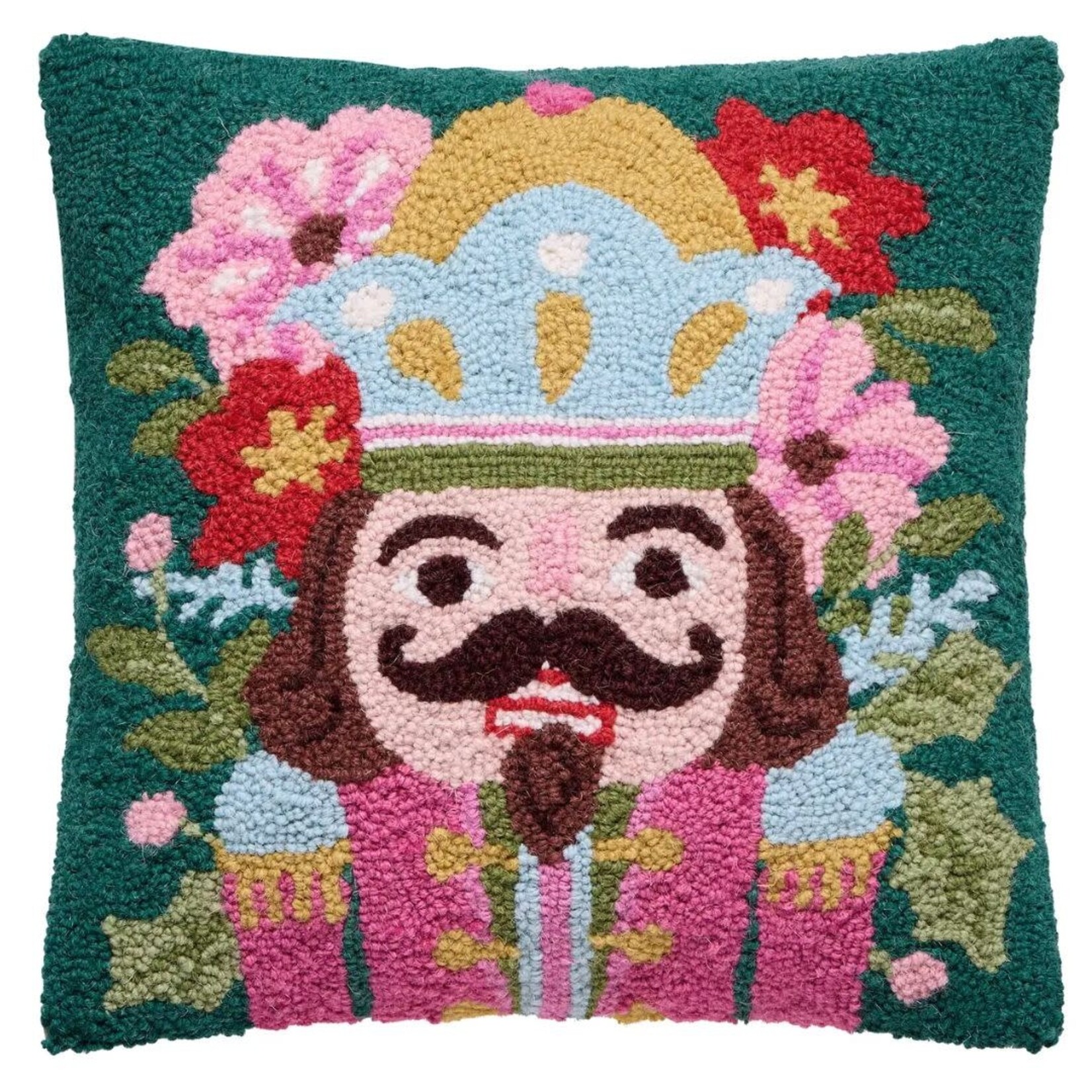 m. lynne designs holiday nutcracker hook pillow