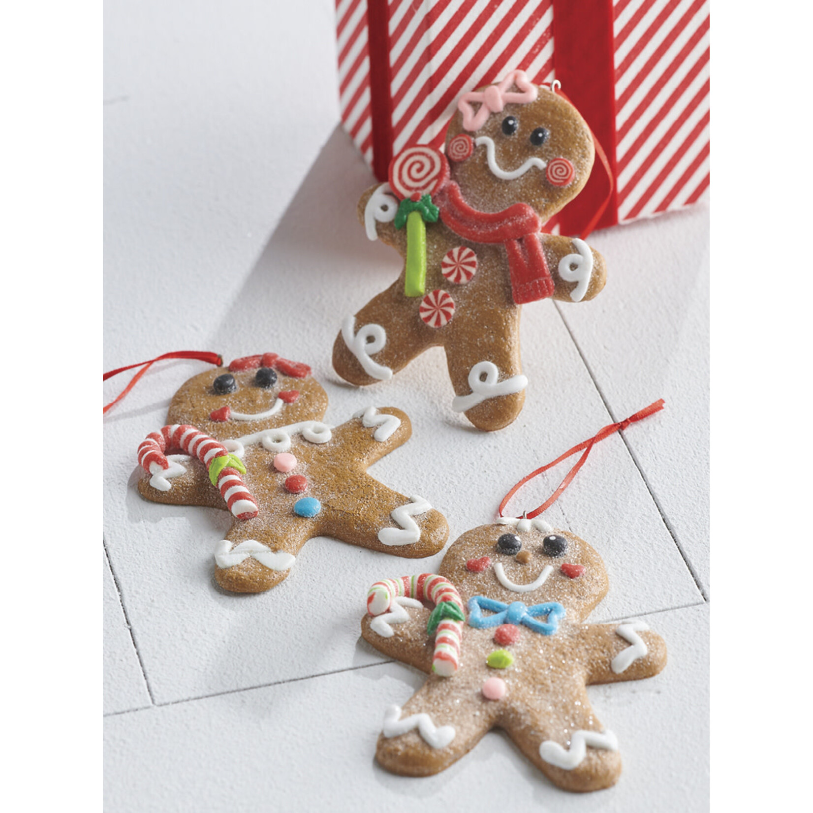 m. lynne designs colorful gingerbread man ornament