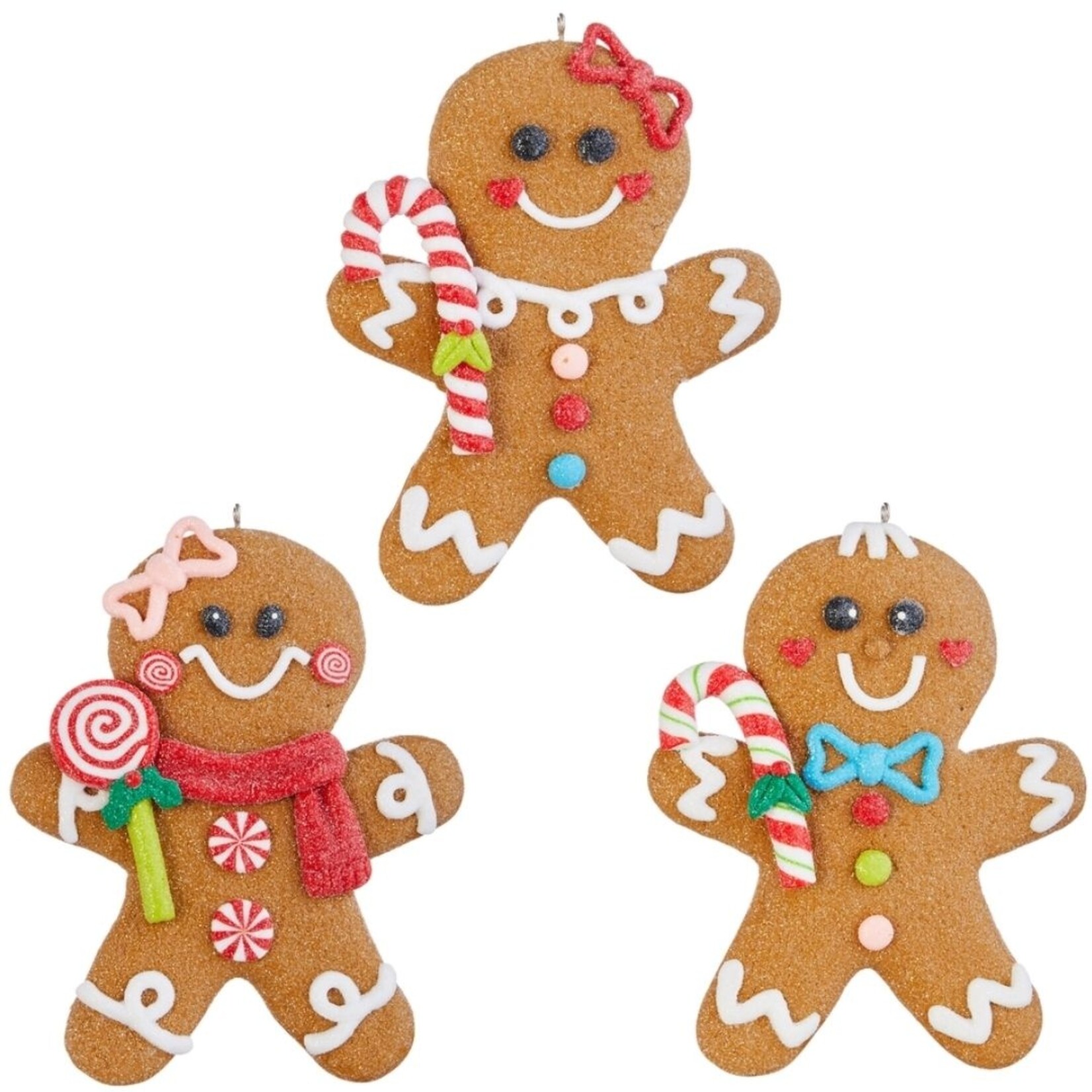 m. lynne designs colorful gingerbread man ornament