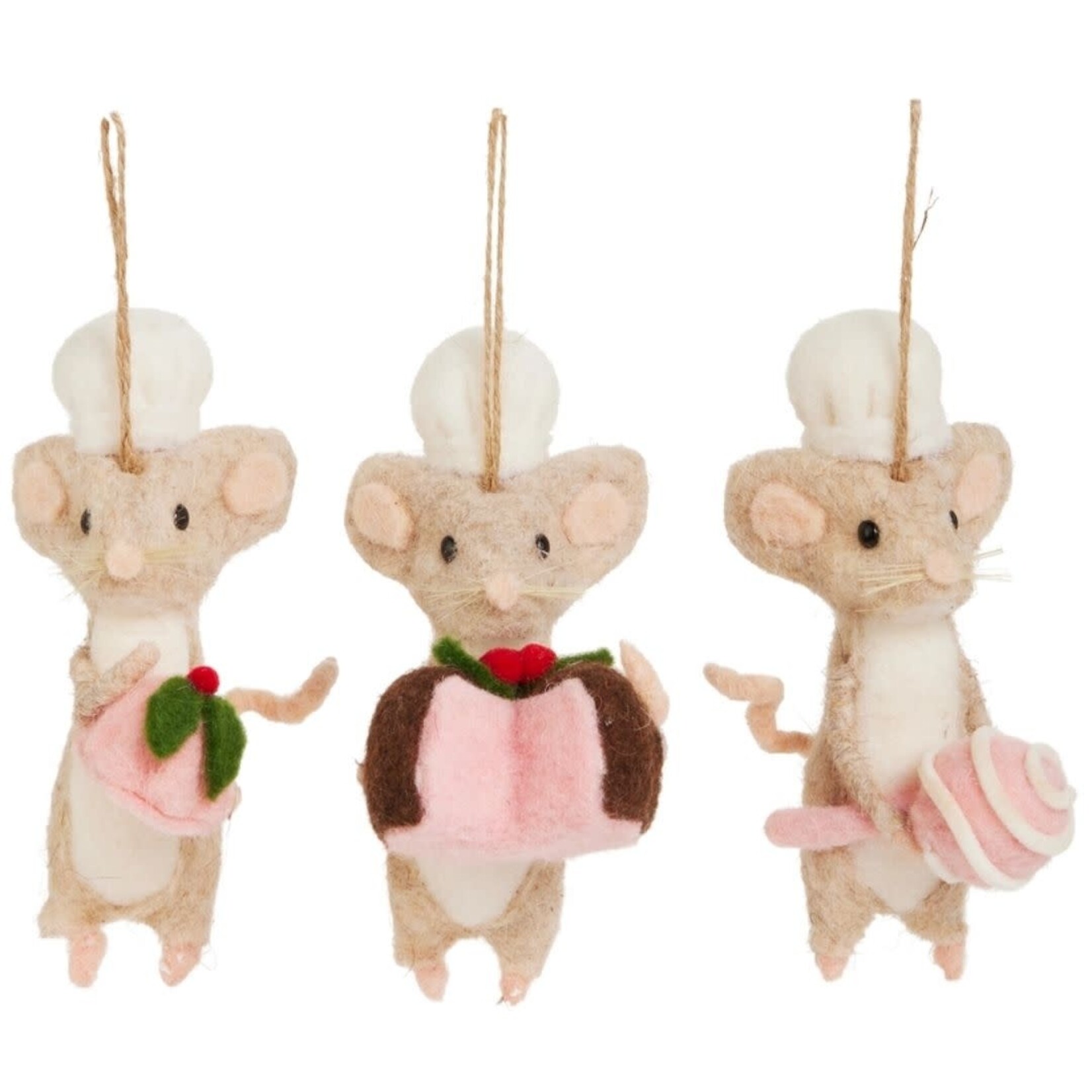 m. lynne designs baker mouse with treats ornament