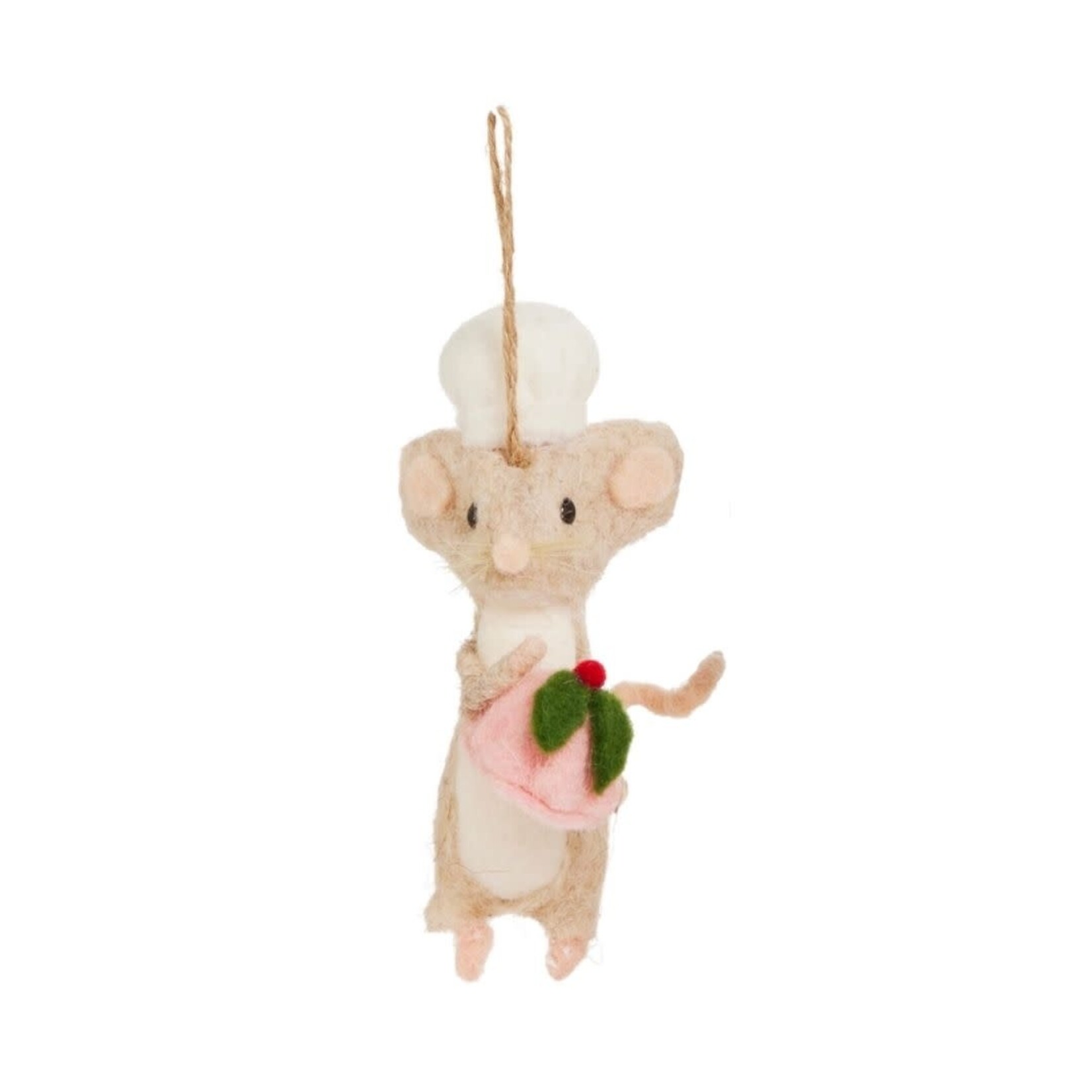 m. lynne designs baker mouse with treats ornament