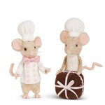 m. lynne designs felt pastry chef mouse ornament