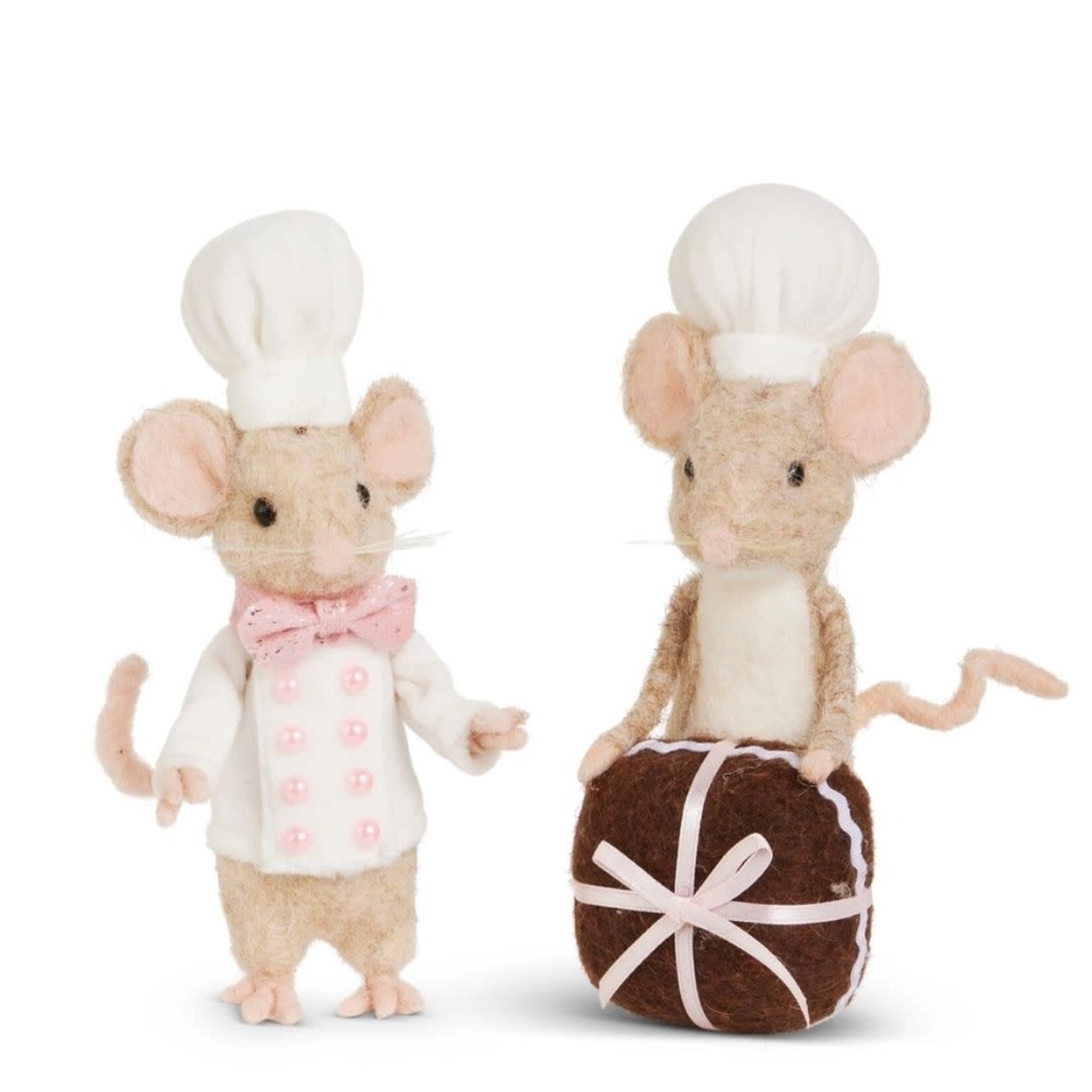 m. lynne designs felt pastry chef mouse ornament