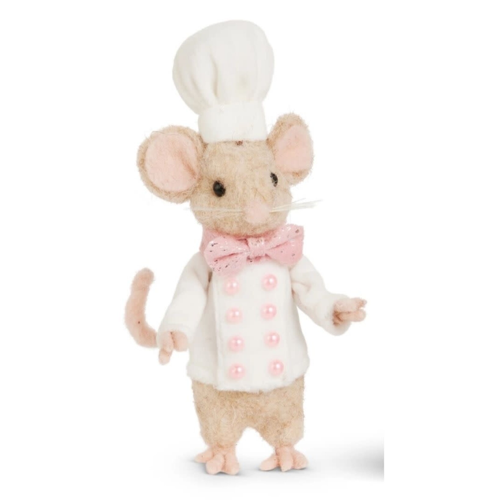 m. lynne designs felt pastry chef mouse ornament