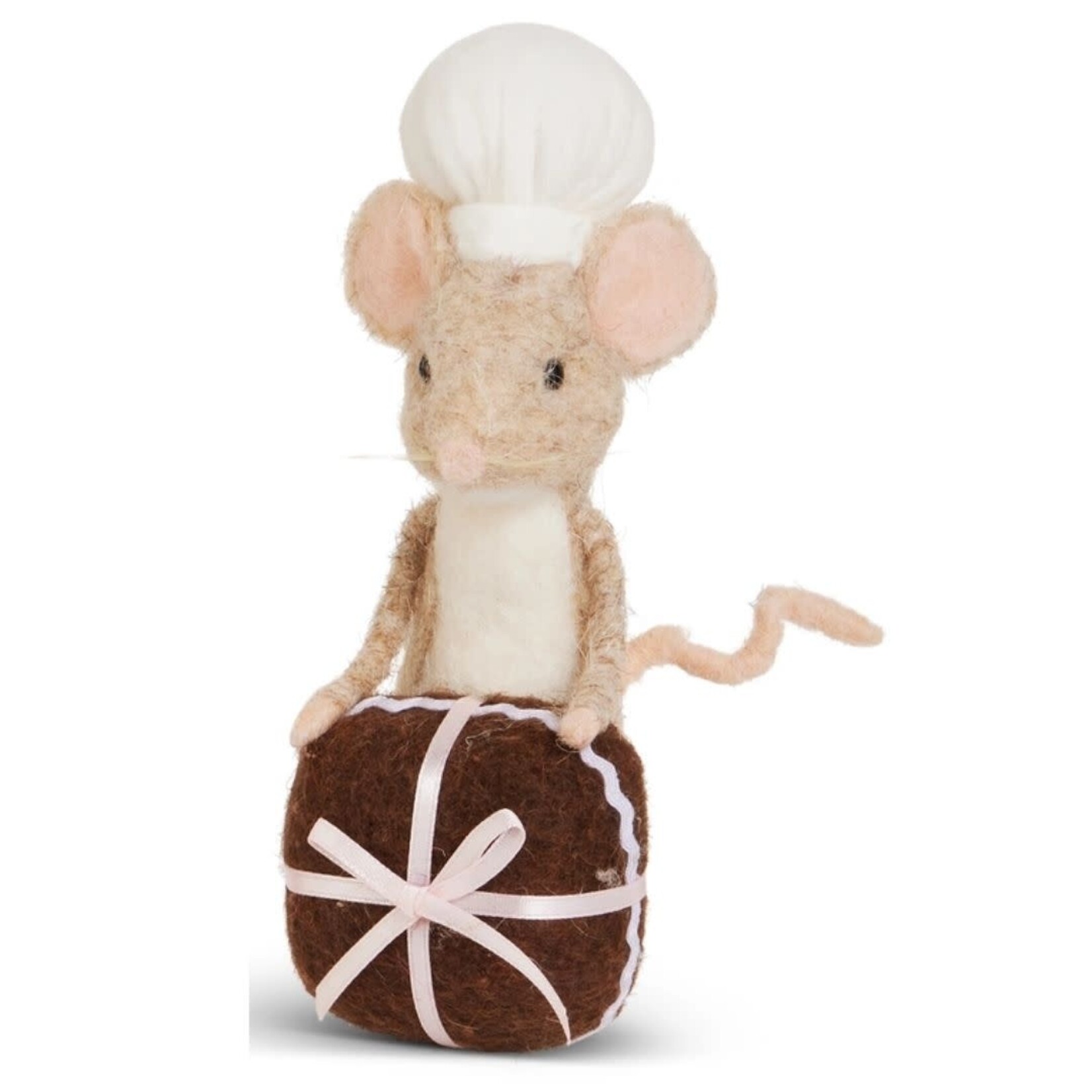 m. lynne designs felt pastry chef mouse ornament