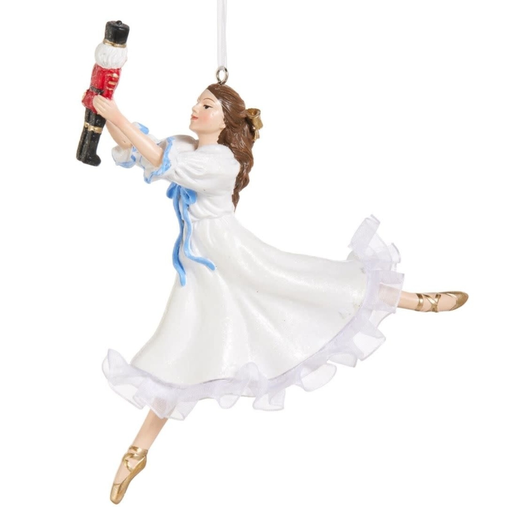 m. lynne designs clara with nutcracker ornament