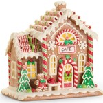 m. lynne designs lighted cafe gingerbread house