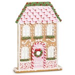 m. lynne designs pink flat cottage gingerbread house