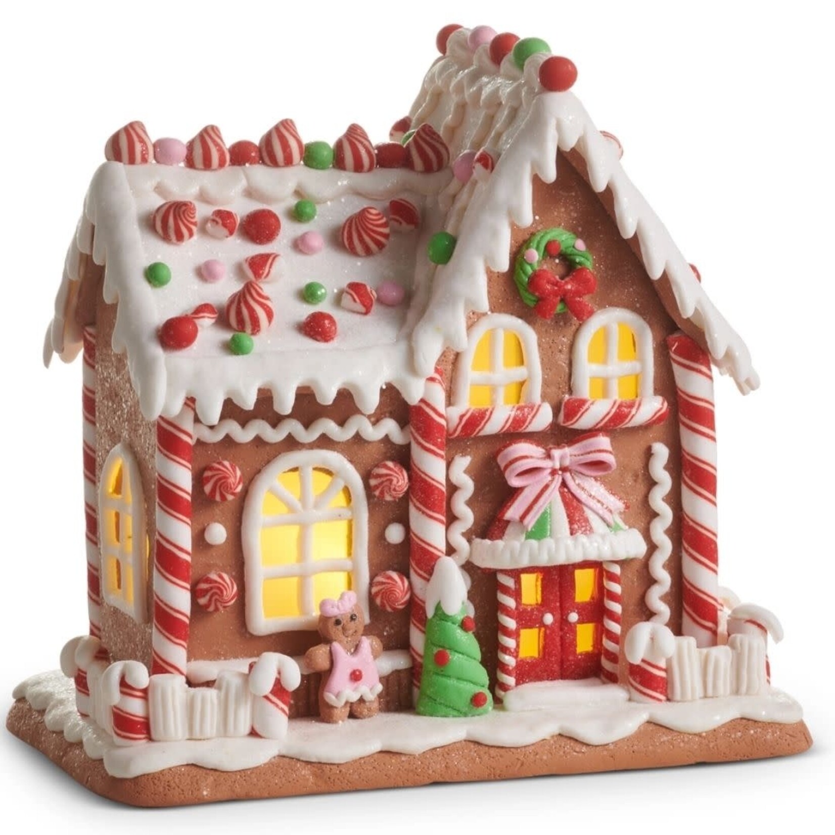 m. lynne designs peppermint lighted gingerbread house