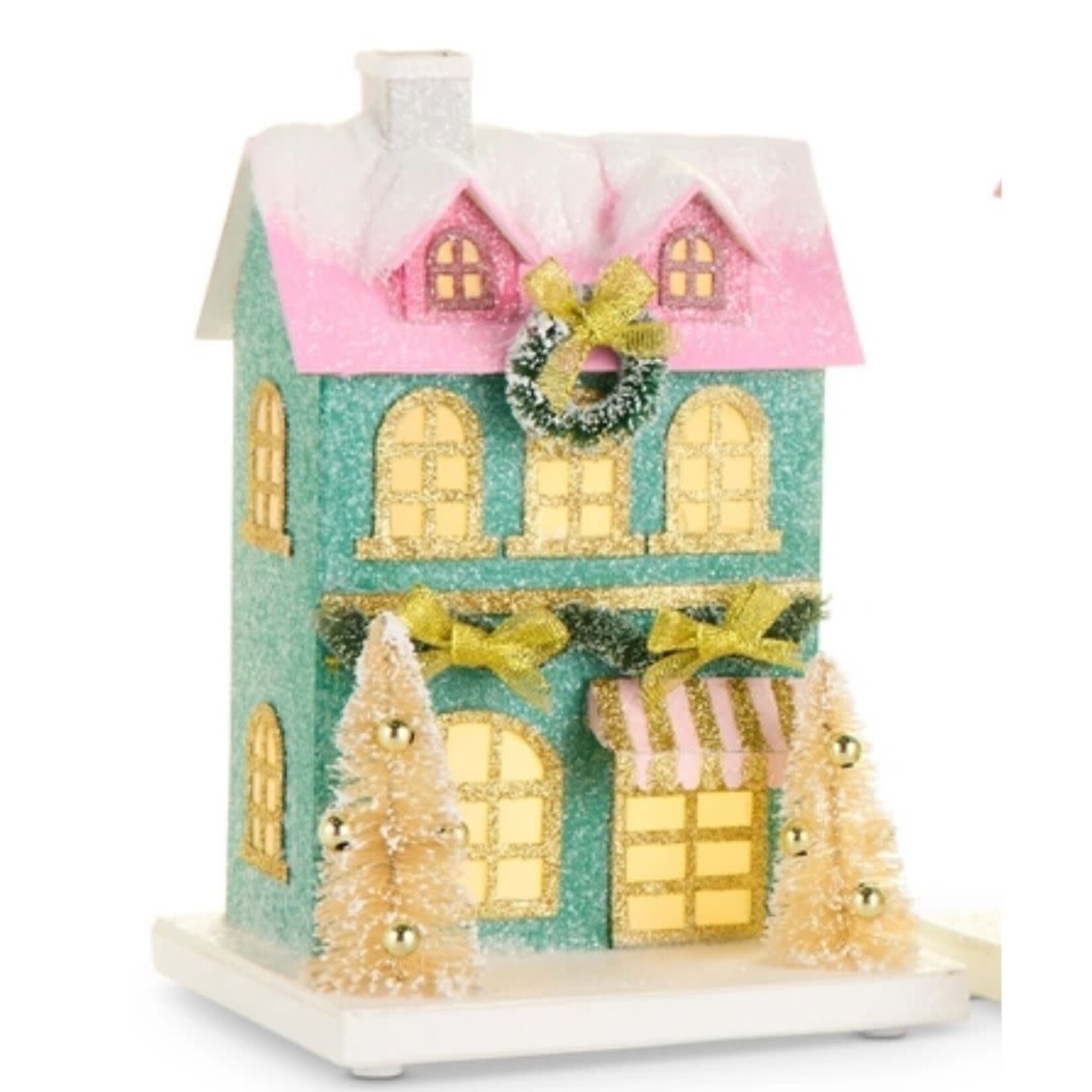 m. lynne designs multicolored paper lighted house