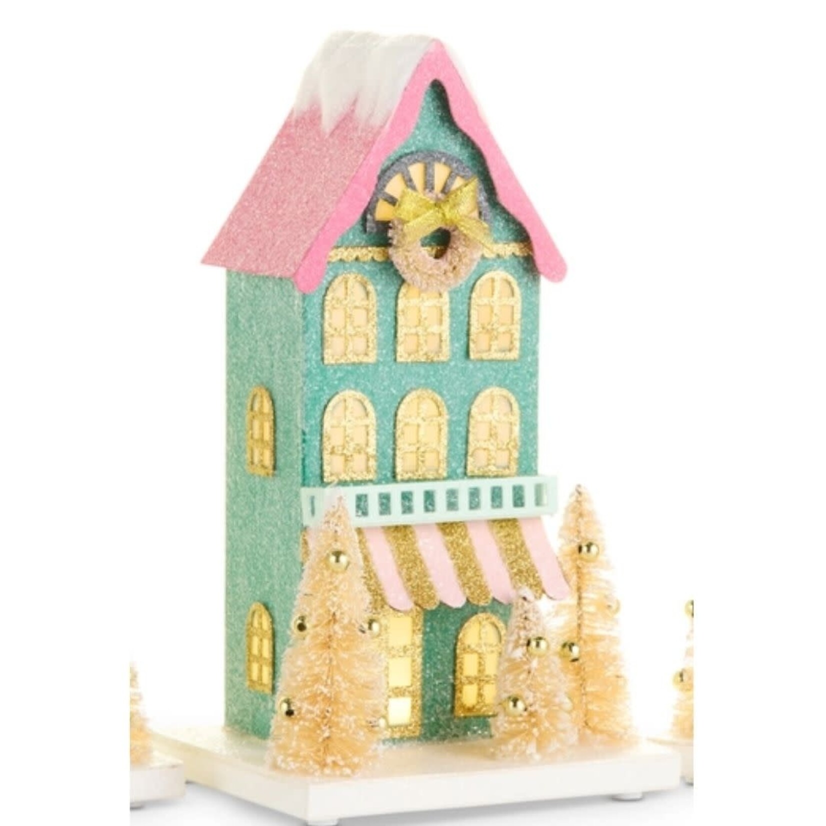 m. lynne designs multicolored paper lighted house