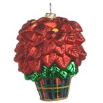 m. lynne designs glass poinsettia ornament