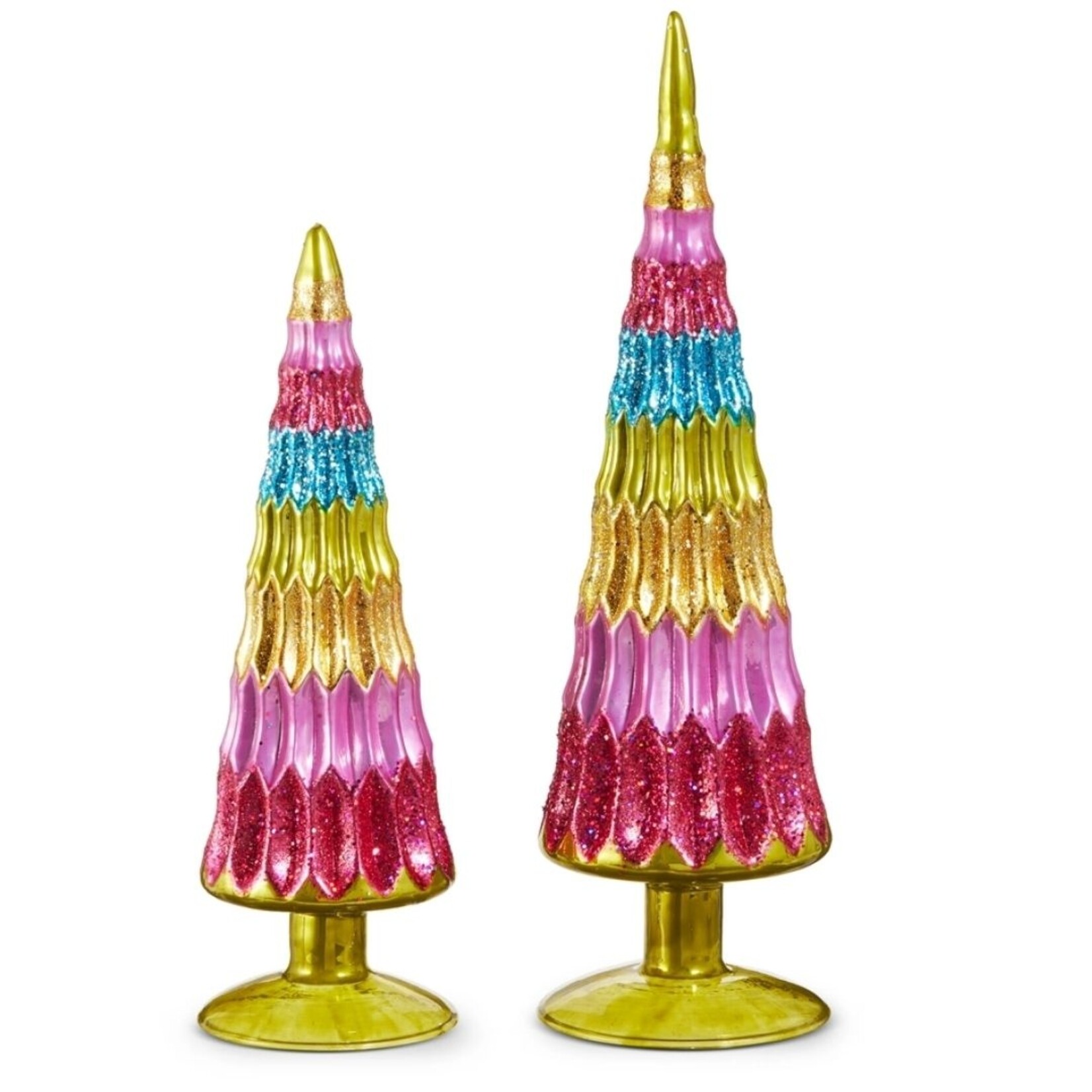 m. lynne designs multicolor glittered glass tree