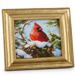 m. lynne designs nested mini framed art memory with cardinal on snow nest sideways