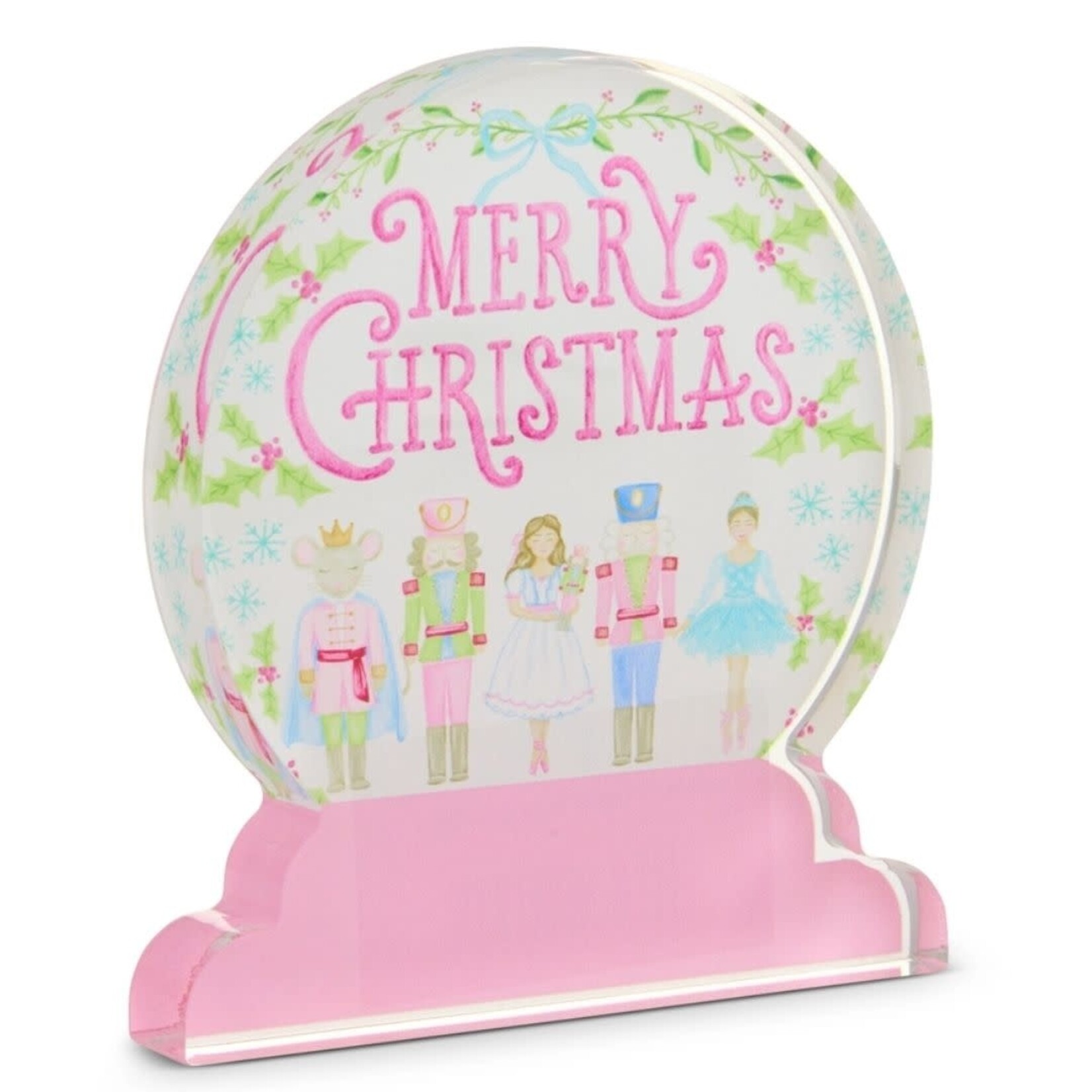 m. lynne designs pastel suite snow globe acrylic block