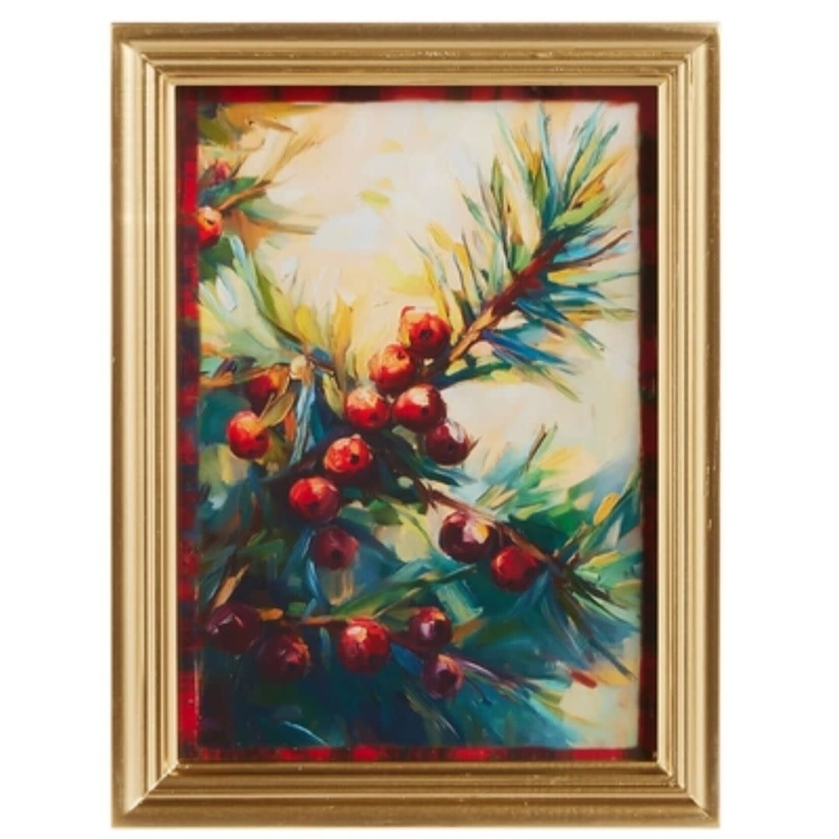 m. lynne designs nature's noel holly & berries art