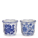 m. lynne designs blue & white pot