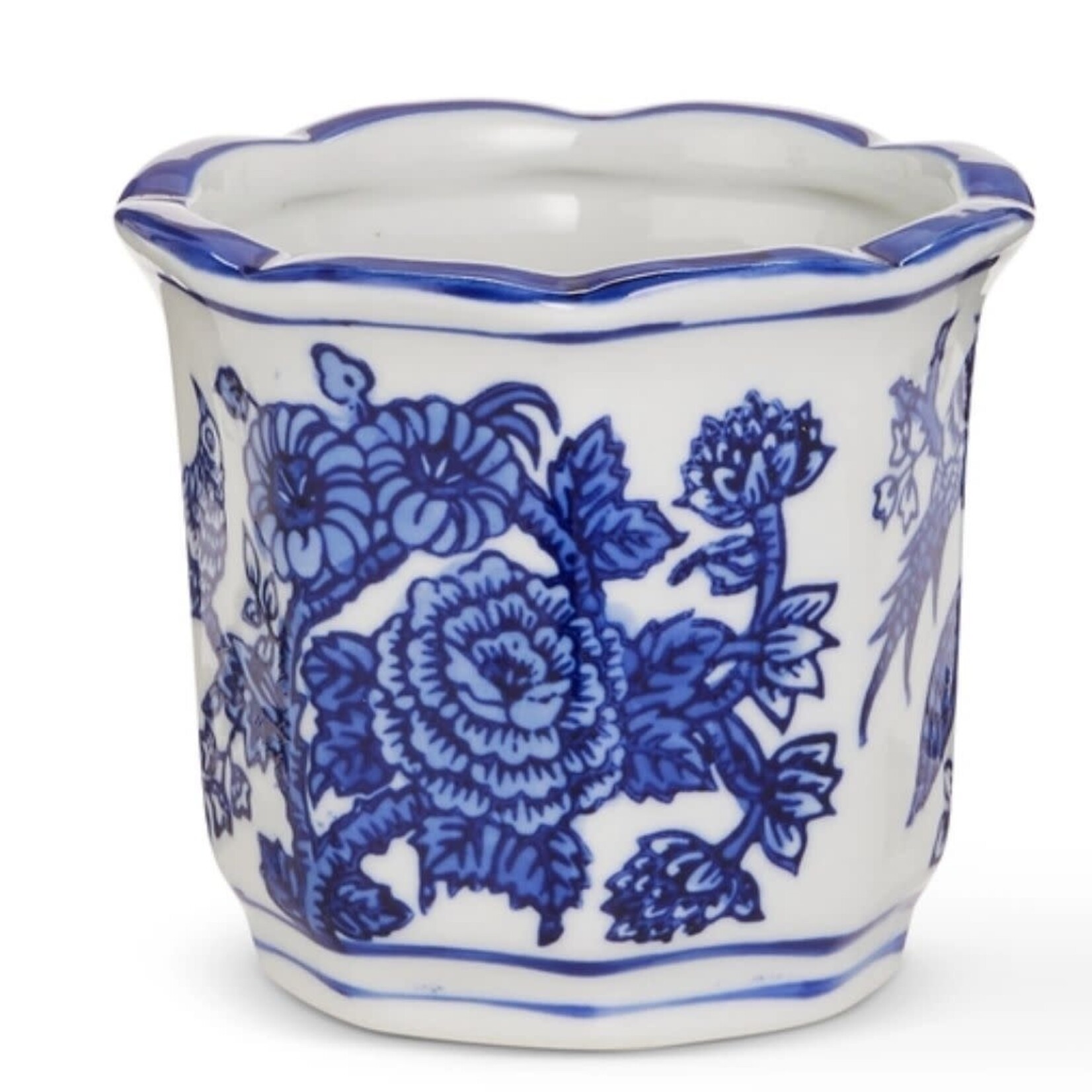m. lynne designs blue & white pot