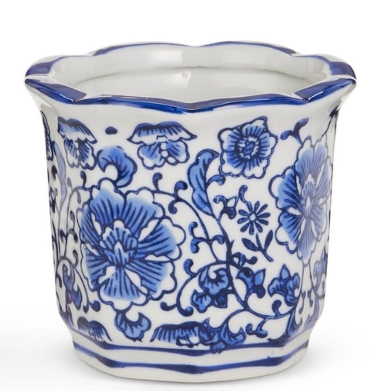 m. lynne designs blue & white pot
