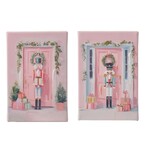 m. lynne designs pink door and nutcracker wall art