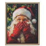 m. lynne designs santa's secret framed art