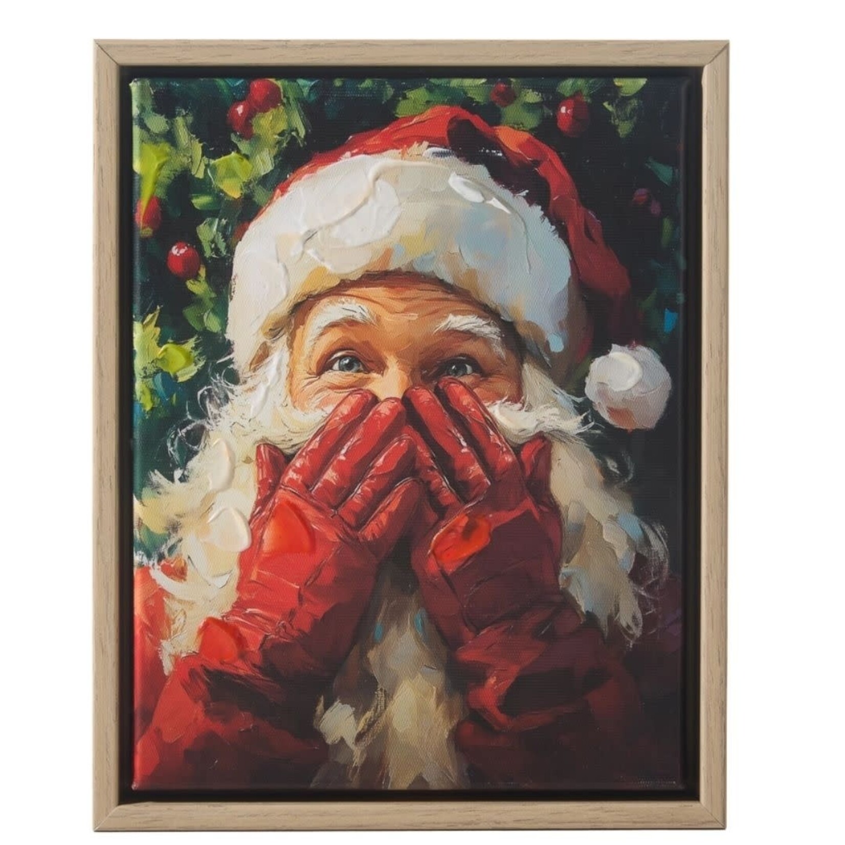 m. lynne designs santa's secret framed art