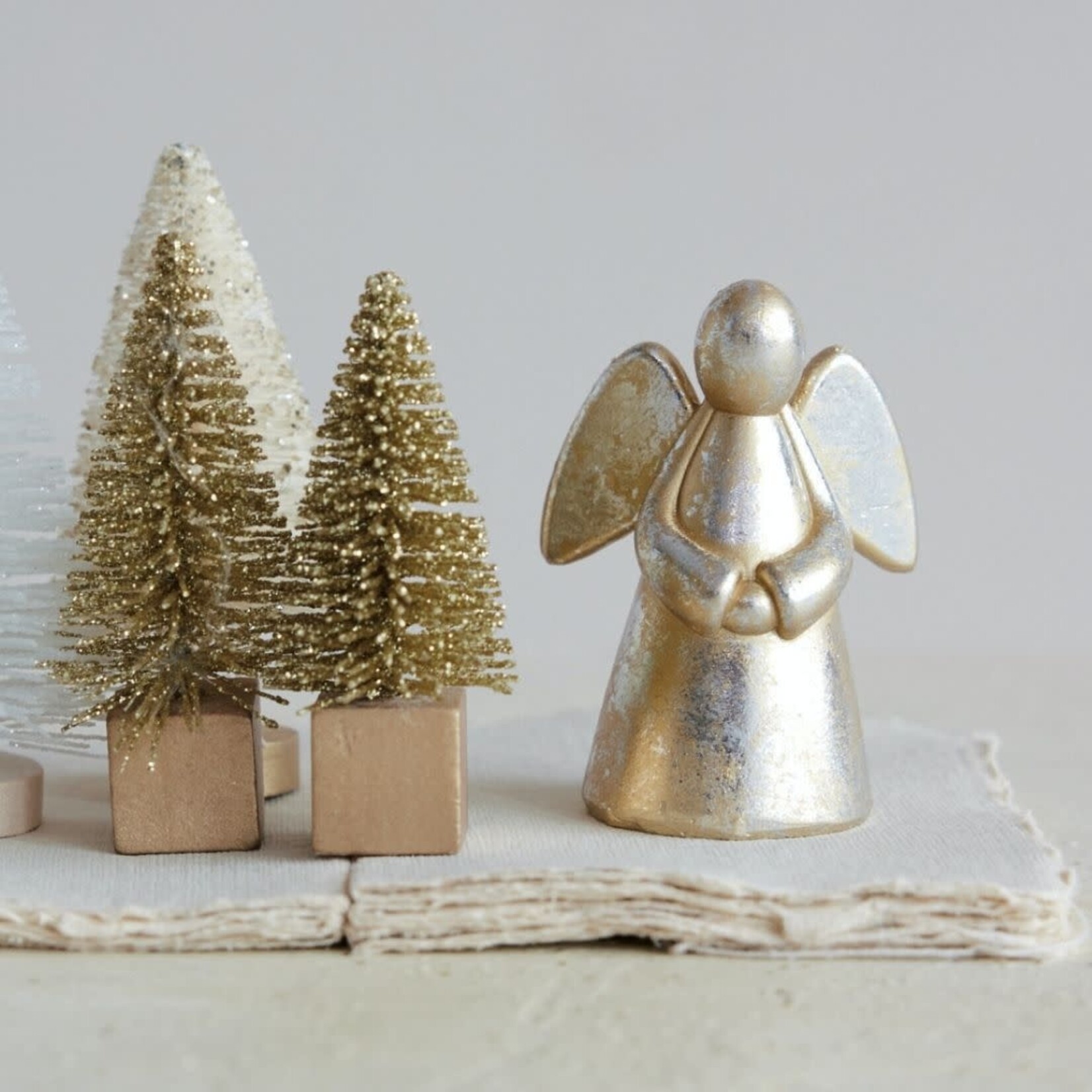 m. lynne designs gold angel token